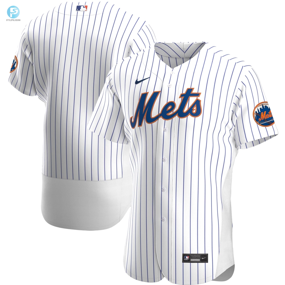 New York Mets Home Authentic Team Jersey  White Mlb 