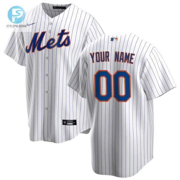 New York Mets Home Custom Men Jersey White stylepulseusa 1