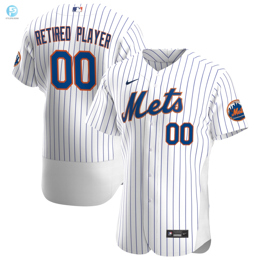 New York Mets Home Pickaplayer Retired Roster Authentic Jersey  White Custom Jerseys Mlb 