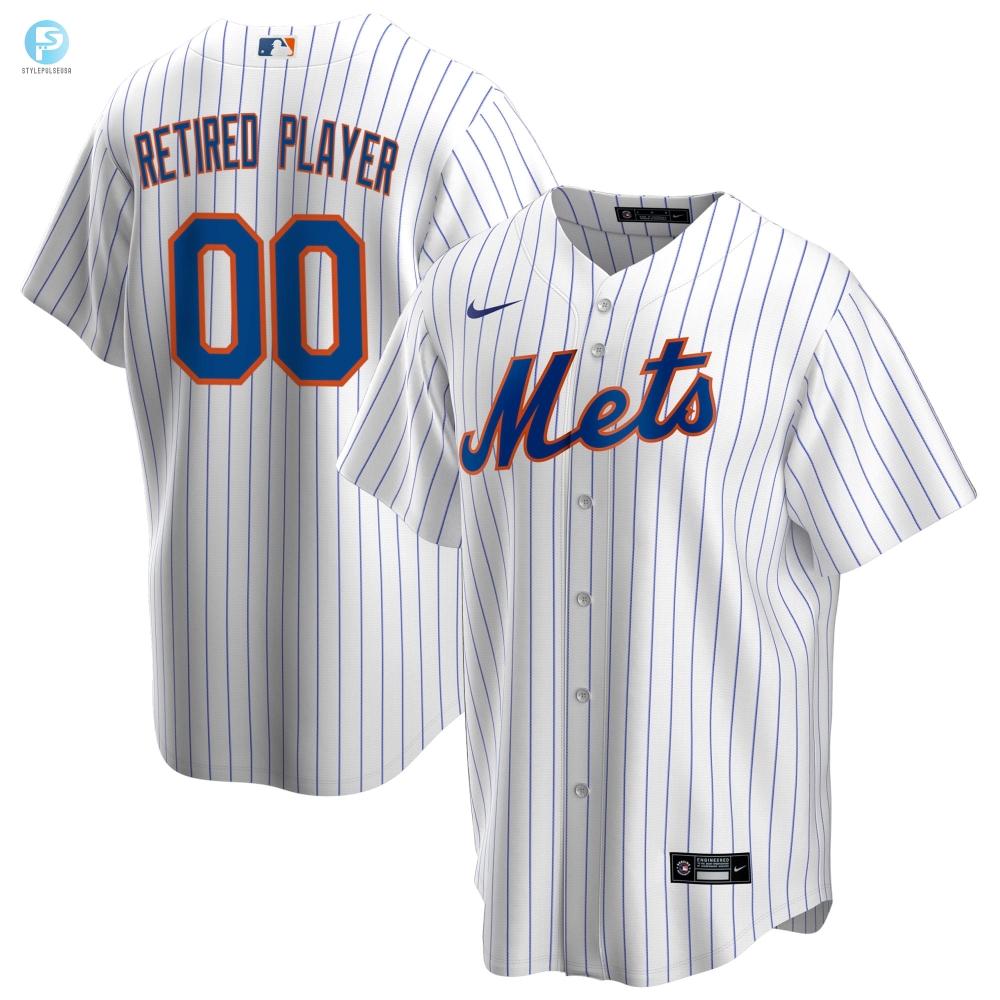 New York Mets Home Pickaplayer Retired Roster Replica Jersey  White Custom Jerseys Mlb 