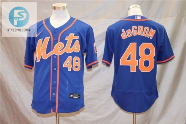 New York Mets Jacob Degrom 48 2020 Mlb Dark Blue Jersey stylepulseusa 1