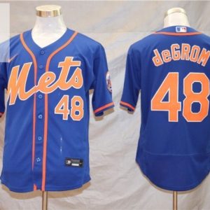 New York Mets Jacob Degrom 48 2020 Mlb Dark Blue Jersey stylepulseusa 1 1