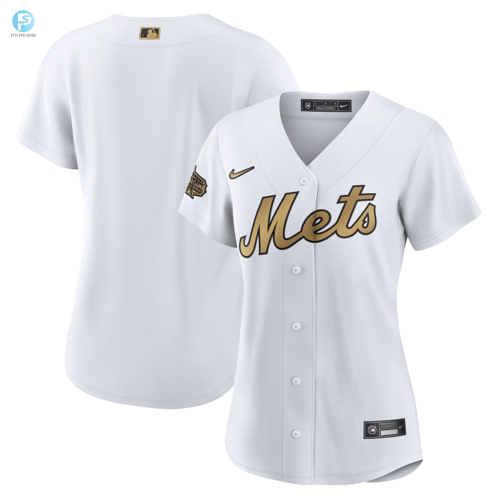 New York Mets Womens 2022 Mlb Allstar Game Replica Blank Jersey White Mlb stylepulseusa 1