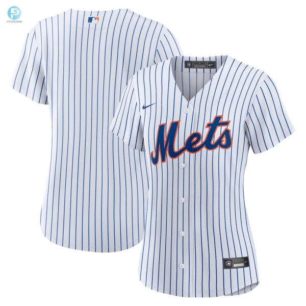 New York Mets Womens Home Replica Team Jersey White Mlb stylepulseusa 1