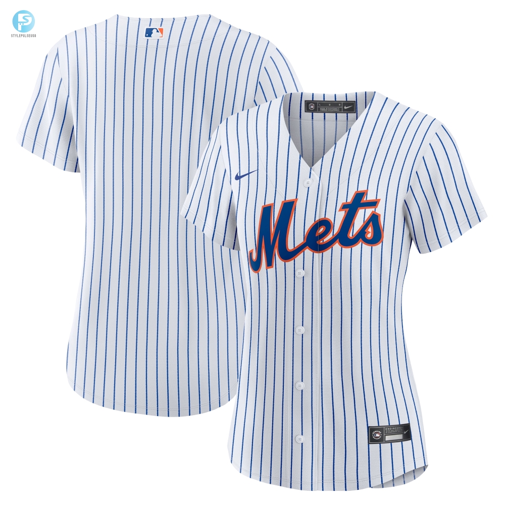 New York Mets Womens Home Replica Team Jersey  White Mlb 