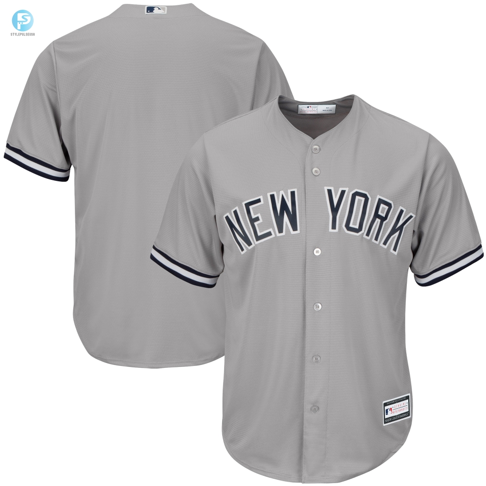 New York Yankees Big  Tall Replica Team Jersey  Gray Mlb 