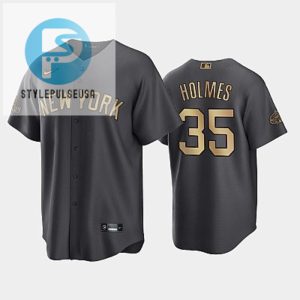 New York Yankees Clay Holmes 35 202223 Allstar Game Al Charcoal Jersey stylepulseusa 1 1