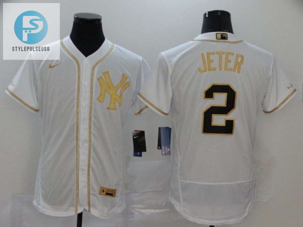 New York Yankees Derek Jeter 2 2020 Mlb White Jersey 