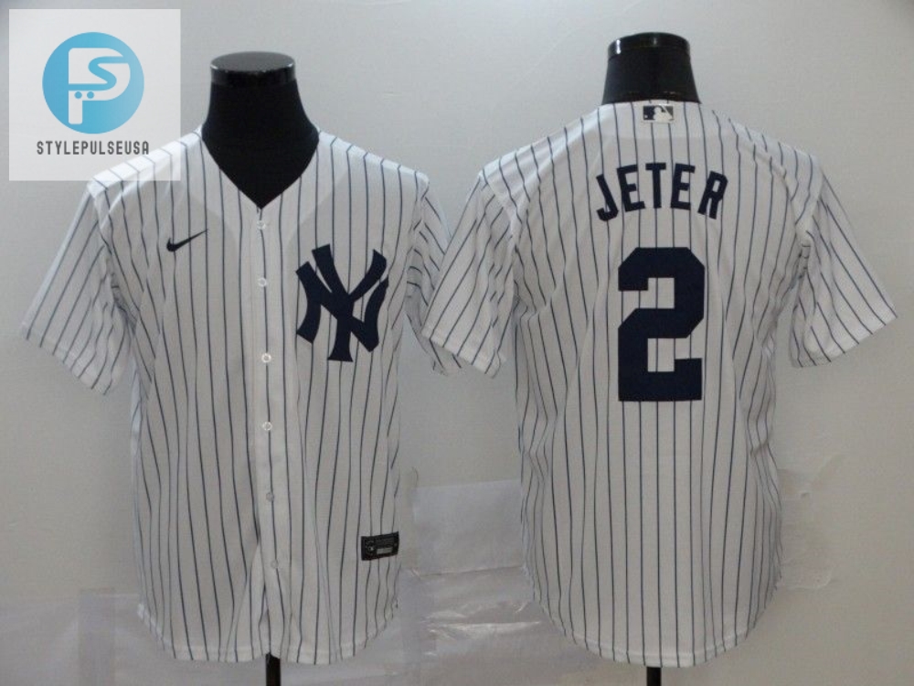 New York Yankees Derek Jeter 2 2020 Mlb White Jersey A6 