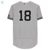 New York Yankees Fanatics Gray Teamissued 18 Jersey From The 2020 Mlb Season stylepulseusa 1