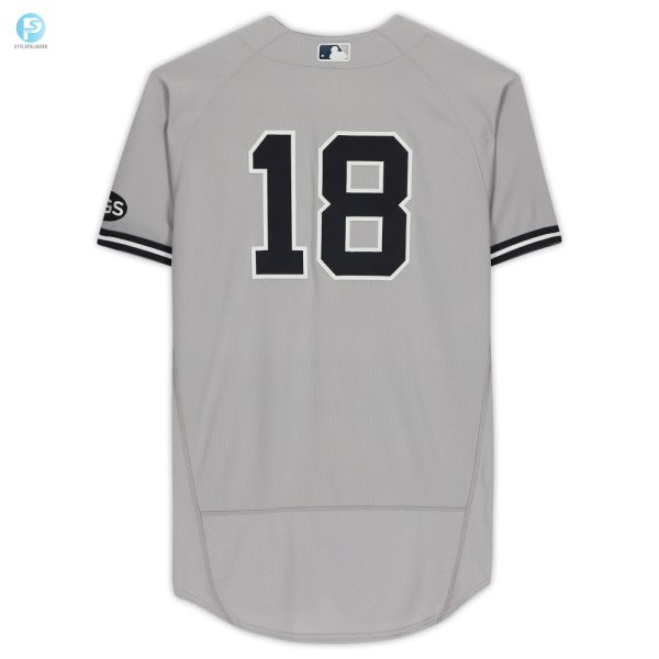 New York Yankees Fanatics Gray Teamissued 18 Jersey From The 2020 Mlb Season stylepulseusa 1