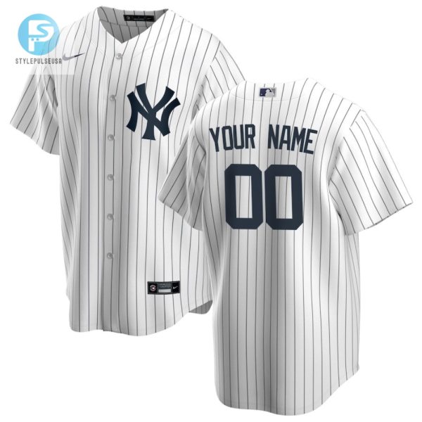 New York Yankees Home Custom Men Jersey White stylepulseusa 1