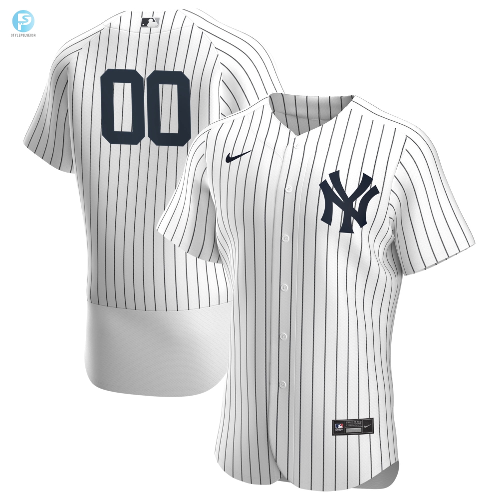 New York Yankees Home Pickaplayer Retired Roster Authentic Jersey  White Custom Jerseys Mlb 