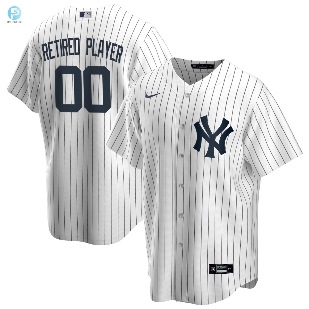 New York Yankees Home Pickaplayer Retired Roster Replica Jersey  White Custom Jerseys Mlb 