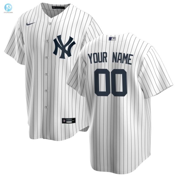 New York Yankees Home Replica Custom Jersey White Custom Jerseys Mlb stylepulseusa 1