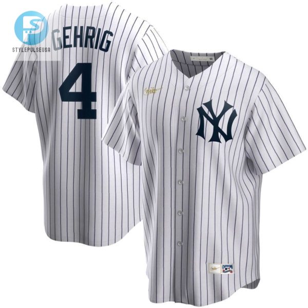 New York Yankees Lou Gehrig 4 2020 Mlb White Jersey stylepulseusa 1