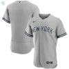 New York Yankees Road Authentic Team Jersey Gray Mlb stylepulseusa 1