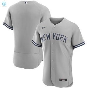 New York Yankees Road Authentic Team Jersey Gray Mlb stylepulseusa 1 1