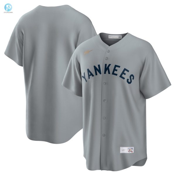 New York Yankees Road Cooperstown Collection Team Jersey Gray Mlb stylepulseusa 1