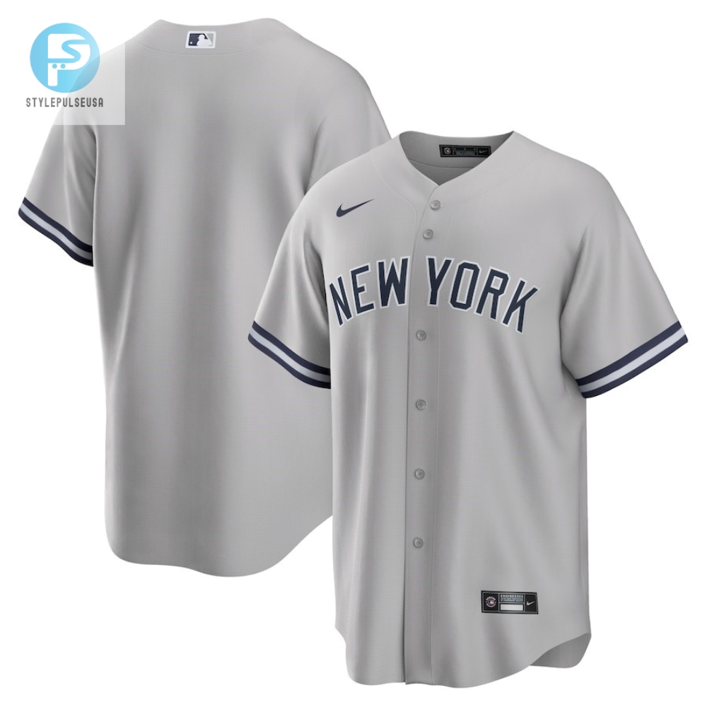 New York Yankees Road Team Men Jersey  Gray 