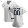 New York Yankees Womens Home Replica Custom Jersey White Custom Jerseys Mlb stylepulseusa 1