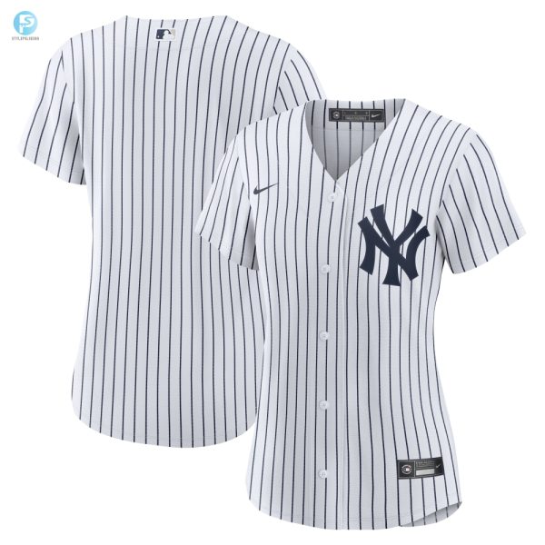 New York Yankees Womens Home Replica Team Jersey White Mlb stylepulseusa 1