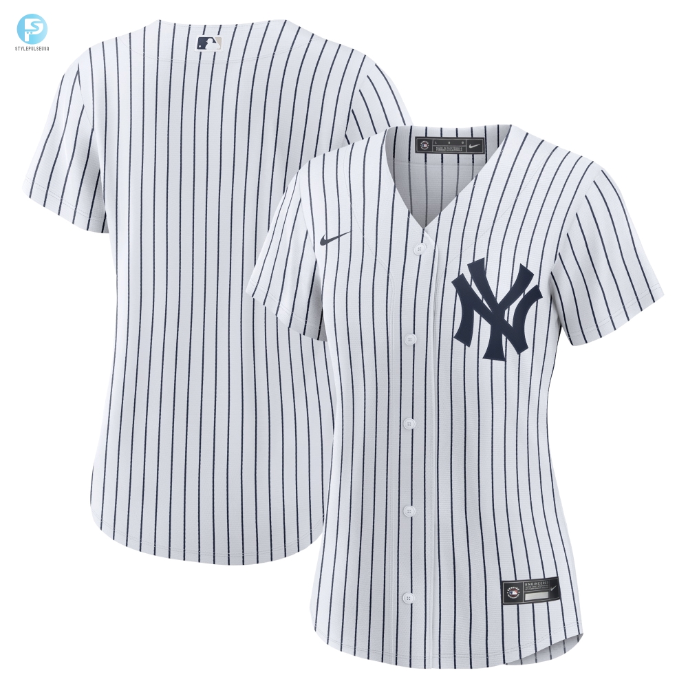 New York Yankees Womens Home Replica Team Jersey  White Mlb 