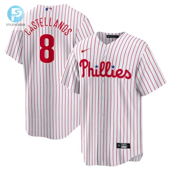 Nick Castellanos 8 Philadelphia Phillies Men Jersey White stylepulseusa 1