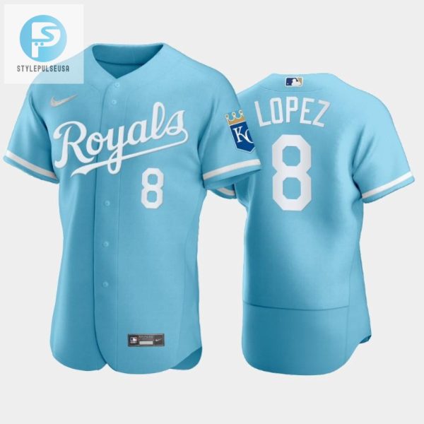 Nicky Lopez 8 Kansas City Royals 202223 Powder Blue Mens Jersey stylepulseusa 1