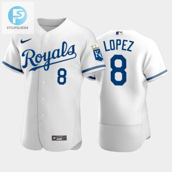 Nicky Lopez 8 Kansas City Royals 202223 White Mens Jersey stylepulseusa 1