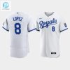 Nicky Lopez 8 Kansas City Royals Mens 202223 Home Jersey White Jersey stylepulseusa 1