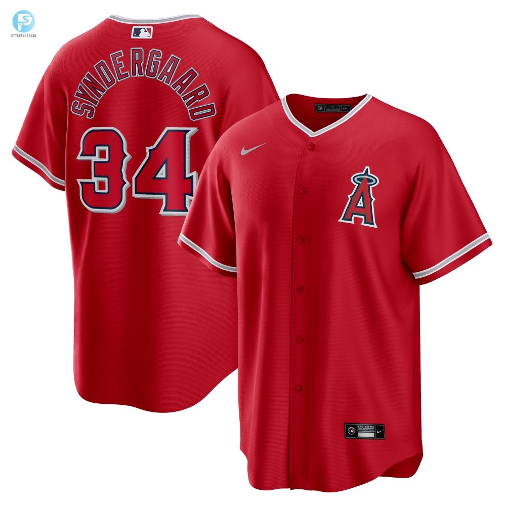 Noah Syndergaard Los Angeles Angels Alternate Replica Player Jersey  Red Mlb 