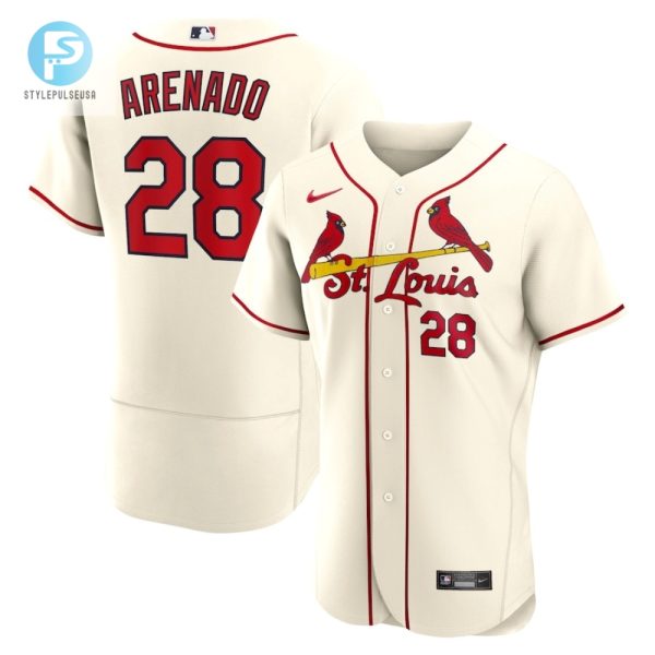 Nolan Arenado 28 St. Louis Cardinals Alternate Player Elite Jersey Cream stylepulseusa 1