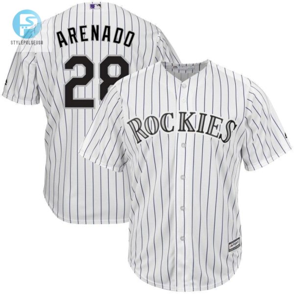 Nolan Arenado Colorado Rockies Home Official Cool Base Player Jersey White Purple stylepulseusa 1