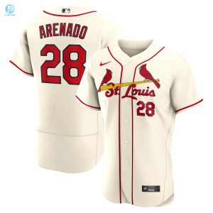 Nolan Arenado St Louis Cardinals Alternate Authentic Player Jersey Cream Mlb stylepulseusa 1 1