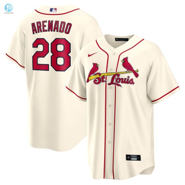 Nolan Arenado St Louis Cardinals Alternate Official Replica Player Jersey Cream Mlb stylepulseusa 1