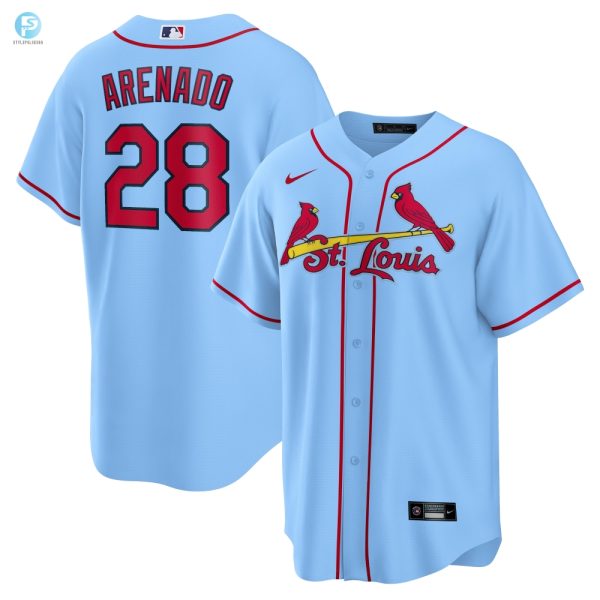 Nolan Arenado St Louis Cardinals Alternate Official Replica Player Jersey Light Blue Mlb stylepulseusa 1