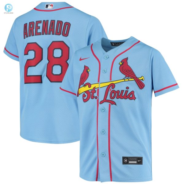 Nolan Arenado St Louis Cardinals Alternate Replica Player Jersey Light Blue Mlb stylepulseusa 1 1