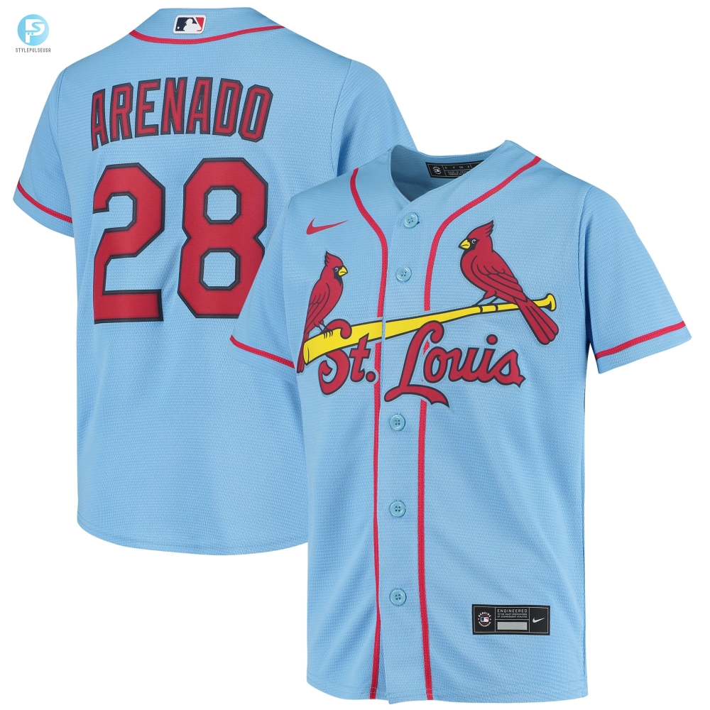 Nolan Arenado St Louis Cardinals Alternate Replica Player Jersey Light Blue Mlb 