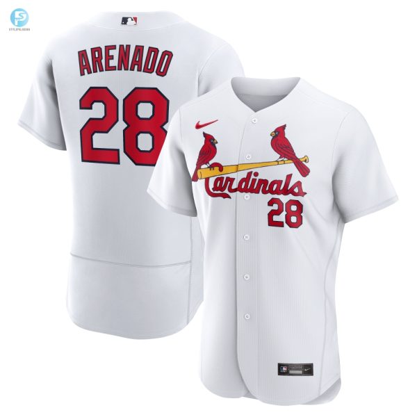 Nolan Arenado St Louis Cardinals Home Authentic Player Jersey White Mlb stylepulseusa 1