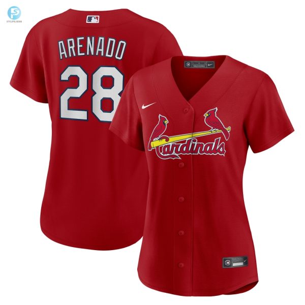 Nolan Arenado St Louis Cardinals Womens Alternate Replica Player Jersey Red Mlb stylepulseusa 1