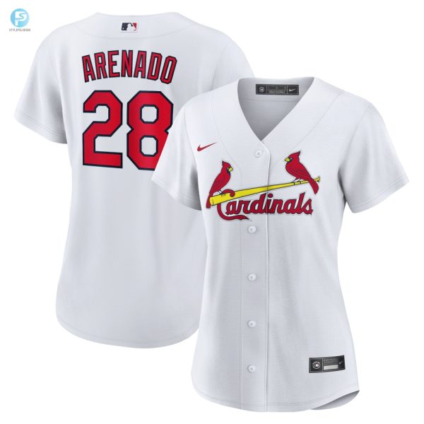 Nolan Arenado St Louis Cardinals Womens Home Official Replica Player Jersey White Mlb stylepulseusa 1 1