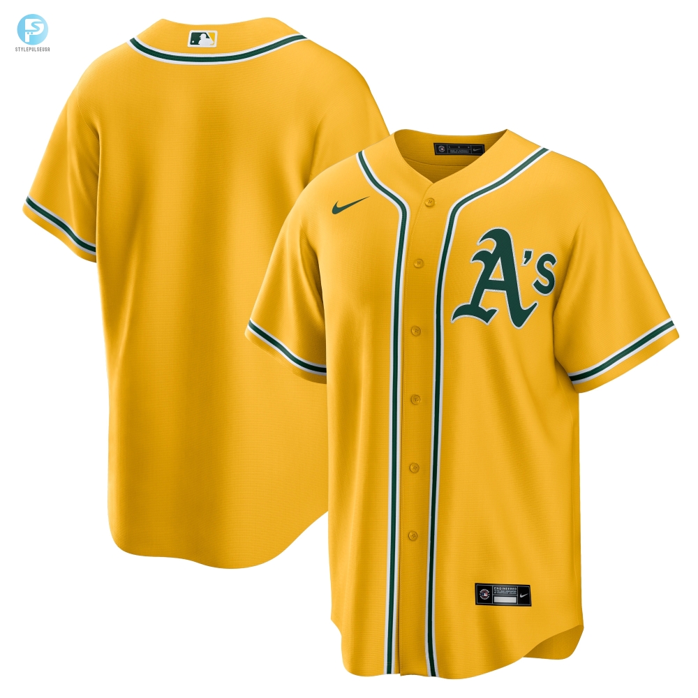 Oakland Athletics Alternate Replica Team Jersey  Gold Mlb 