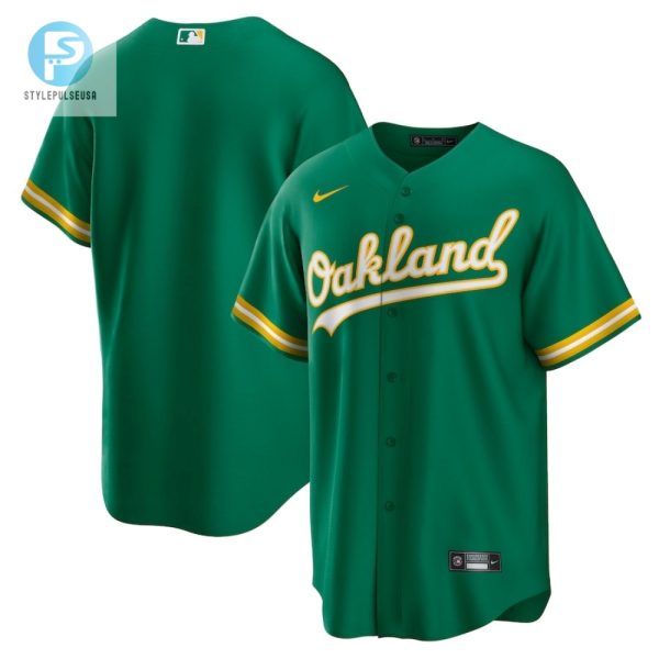 Oakland Athletics Alternate Team Men Jersey Green stylepulseusa 1