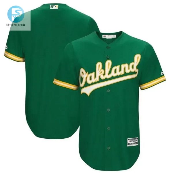 Oakland Athletics Big And Tall Cool Base Team Jersey Green stylepulseusa 1