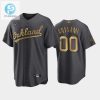 Oakland Athletics Custom 00 202223 Allstar Game Al Charcoal Jersey stylepulseusa 1