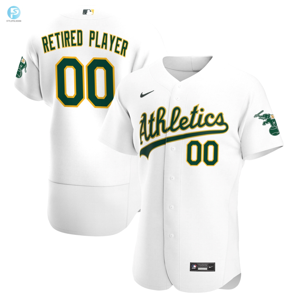 Oakland Athletics Home Pickaplayer Retired Roster Authentic Jersey  White Custom Jerseys Mlb 