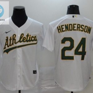 Oakland Athletics Rickey Henderson 24 2020 Mlb White Jersey stylepulseusa 1 1