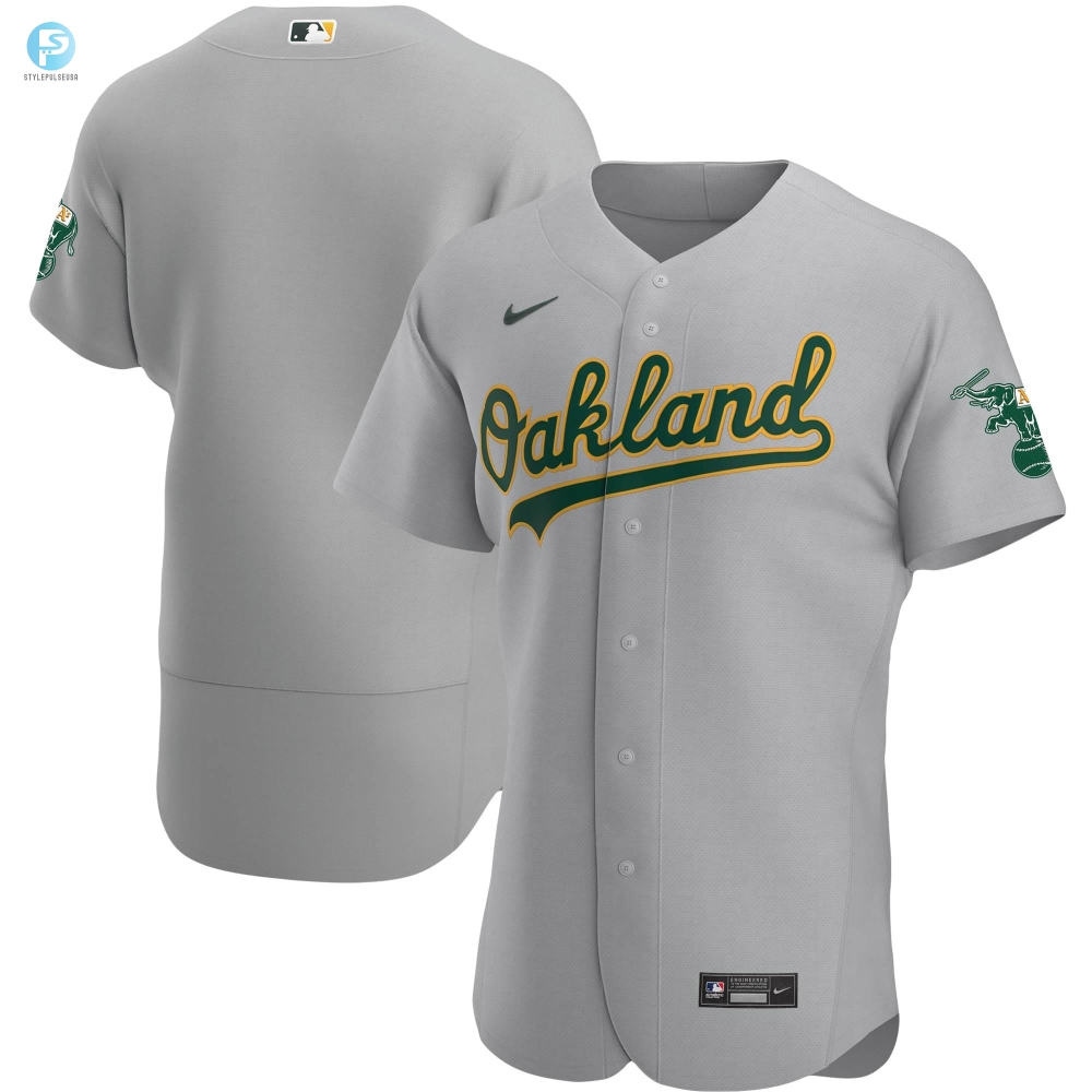 Oakland Athletics Road Authentic Team Jersey Gray Mlb 