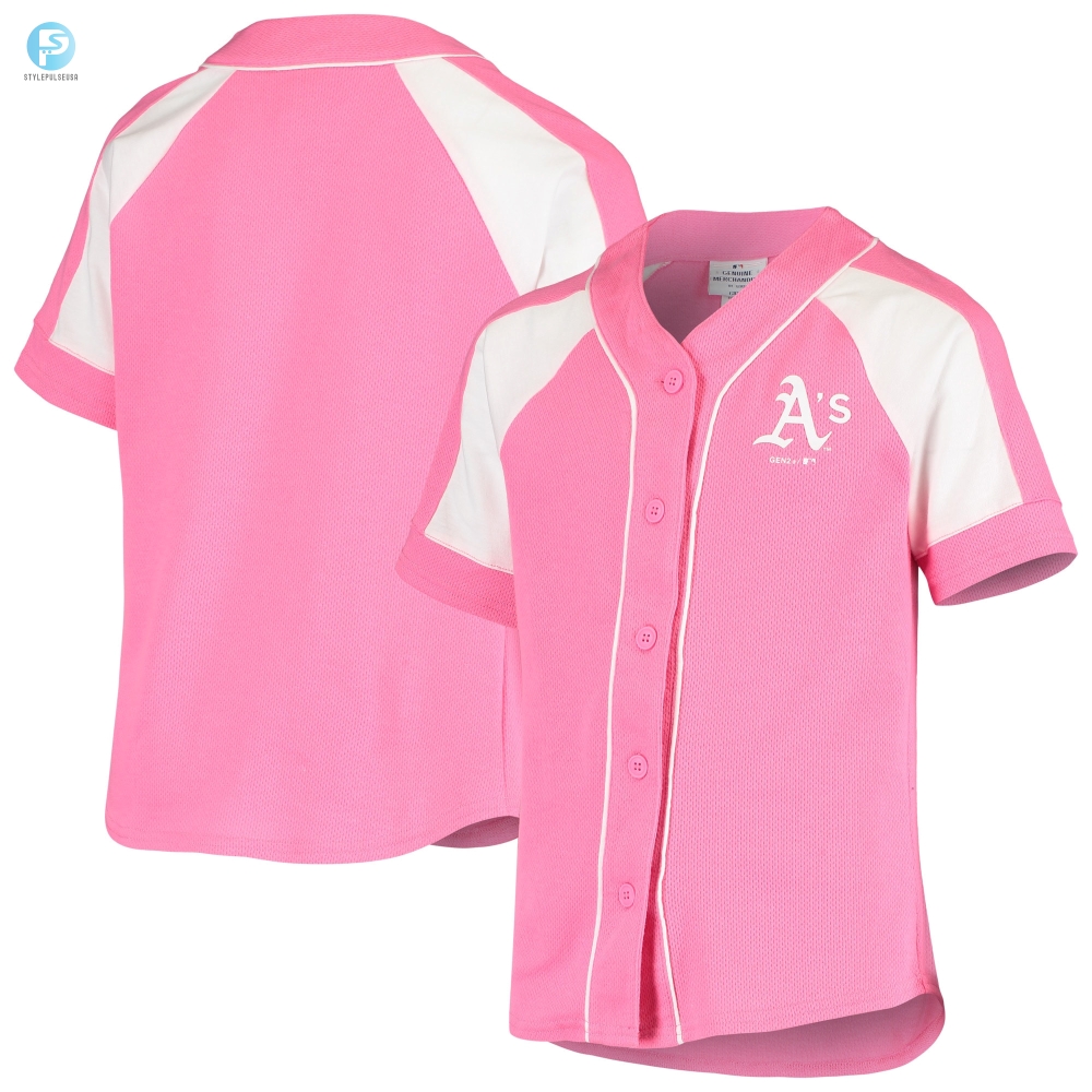 Oakland Athletics Team Spirit Fashion Jersey  Pink Mlb 